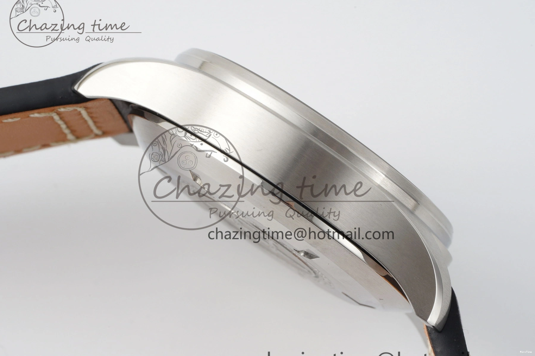 MIROTIME 1222 Thermal Pilot Chrono SS AZF 1:1 Best Edition Brown Dial on Brown Leather Strap A 7062